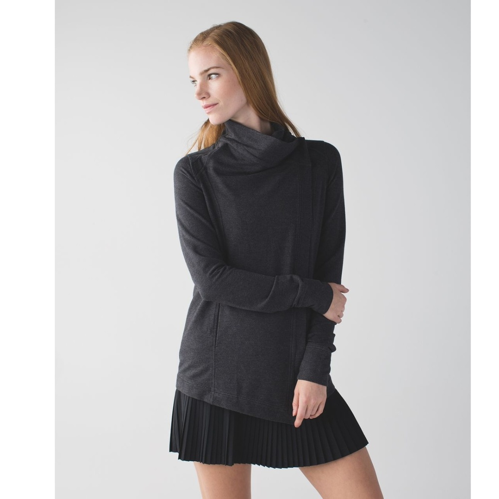 Lululemon Athletica Womens Coast Wrap Heathered Dark Gray Mod Jacket 12